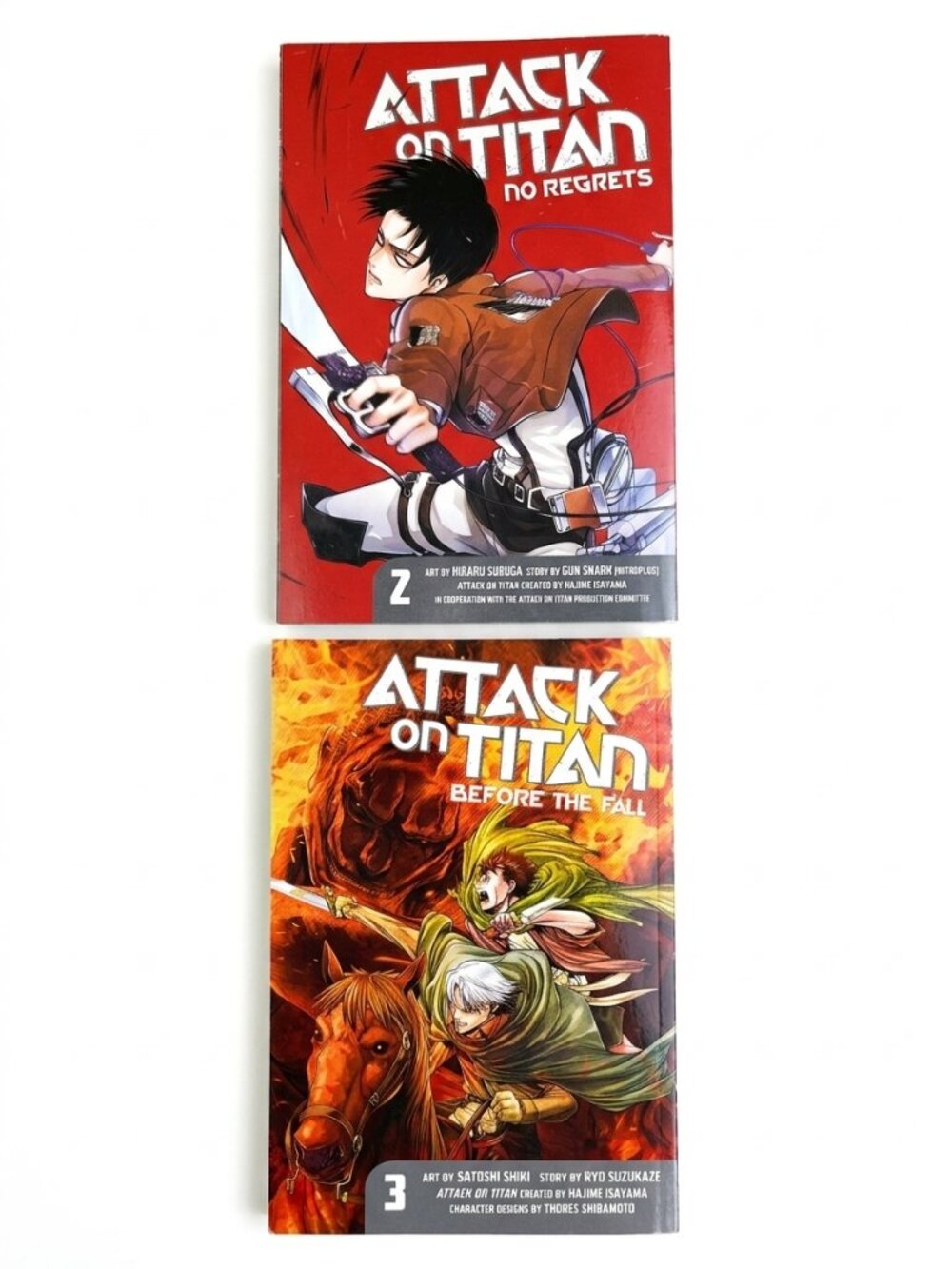 Attack on Titan No Regrets Vol 2 Before the Fall Vol 3 Manga Book English